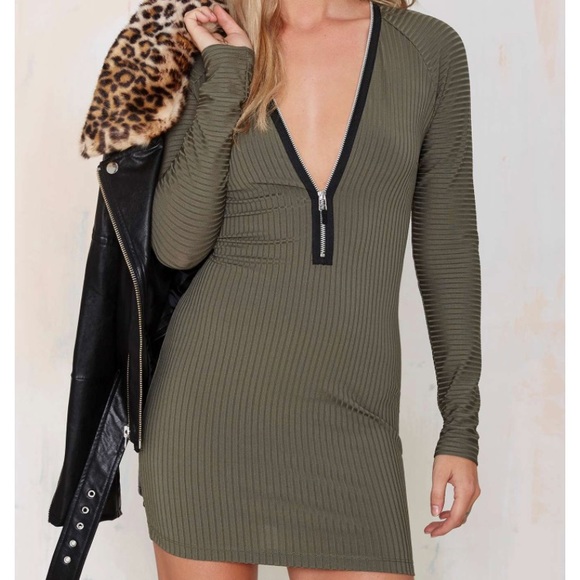 Nasty Gal Dress Green Small - Picture 4 of 4